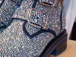 anfibi strass argento tg 36 nuovi