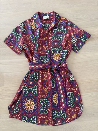 Sézane Kleid, Gr. 34, Hemdkleid, Viskose, Sommer Kleid