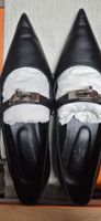Hermès Ballerinas Leder Schwarz Grösse 36, Kelly,Original
