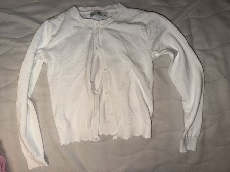 C&A Strickjacke weiss Mädchen Grösse 134 cm Zustand gut