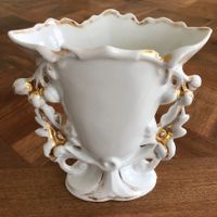 Biedermeier Porzellan Vase Goldmalerei 18.Jh.