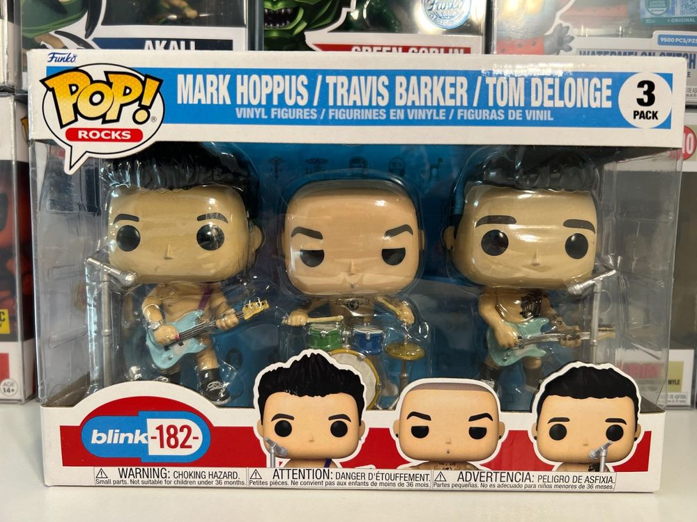 FUNKO POP! Rocks Blink -182- Mark Hoppus / Travis Barker / Tom Delonge (Pack 3) | Tienda Funko