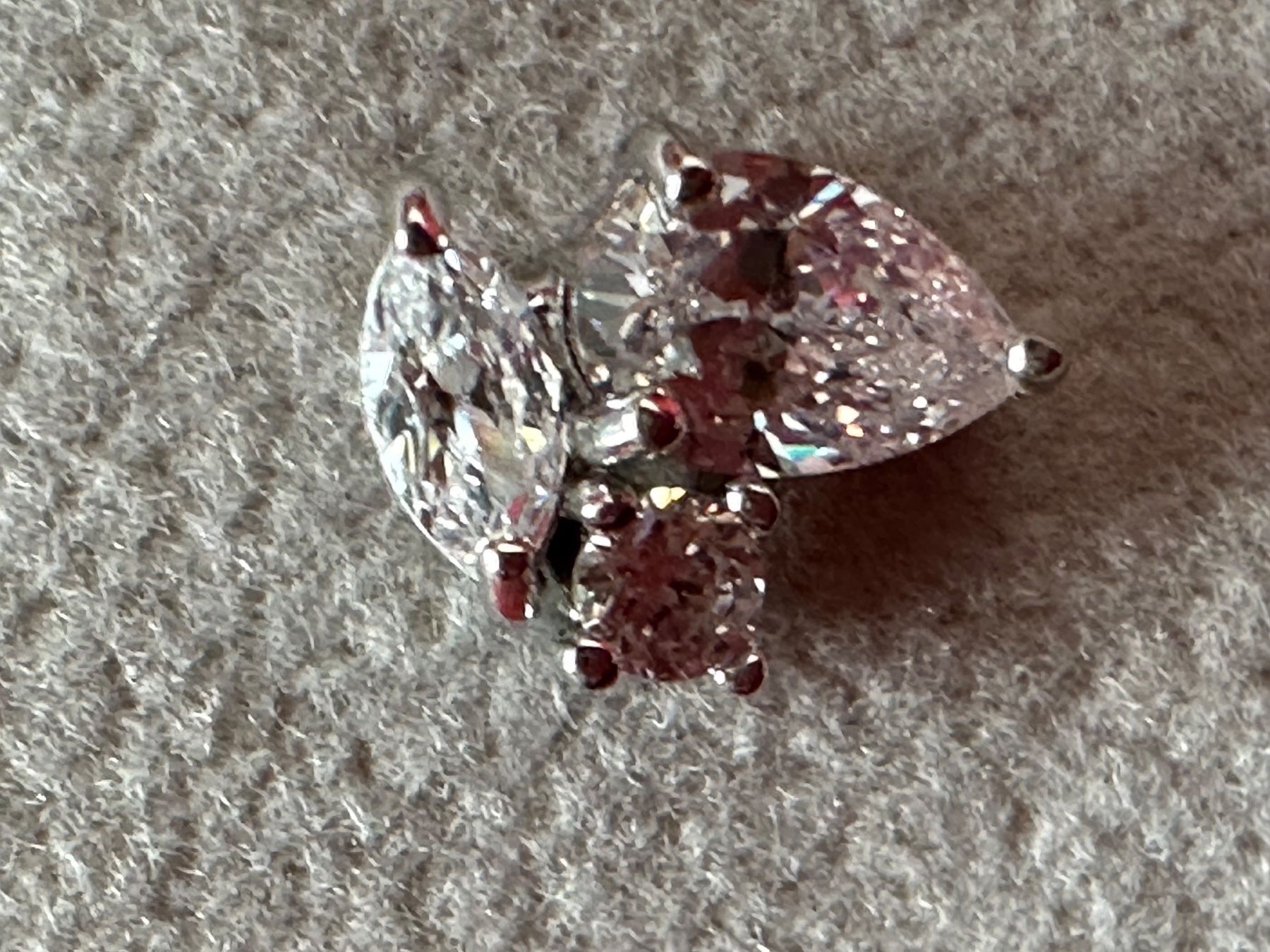 Orecchini pendenti & Orecchini a lobo: 925 Silber Ohrstecker mit Glitzerstein – Usato da Herbriggen venduto da Sehrazade 2