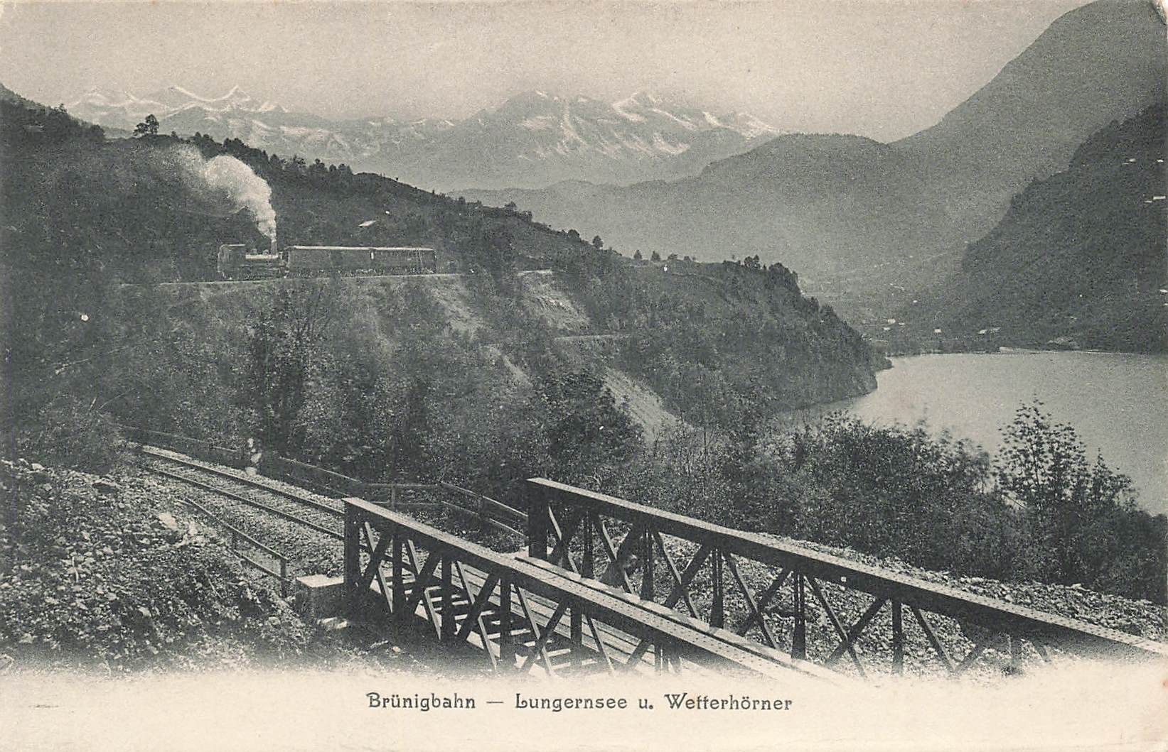 Cartoline postali: Brünig bahn Wetterhörner – Usato da Biasca venduto da Blenio71