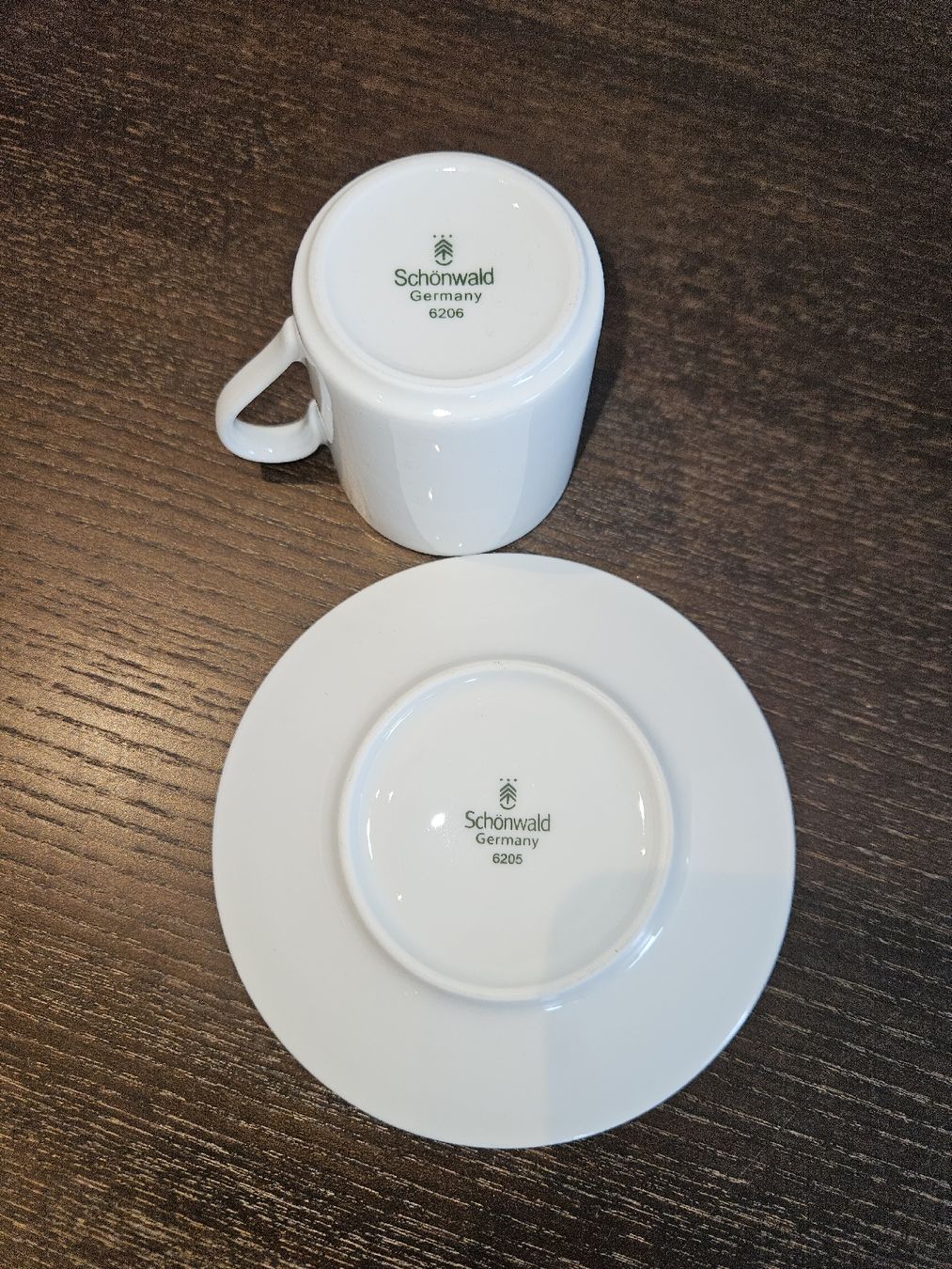 Set di piatti: Espresso Tassen und Unterteller Schönwald – Usato da Morschach venduto da Hanswi 1