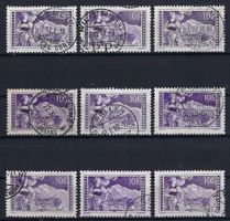 Gebirgslandschaften1914/31 Jungfrau 10Fr Werte gest.