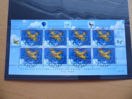 Kleinbogen Flugpost mit Vollstempel