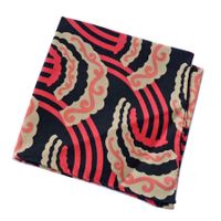 Einstecktuch Pochette Poschettli Seide schwarz-rot VINTAGE
