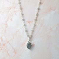 Labradorit Rosenkranzkette mit Anhänger (683.AH450.LA)