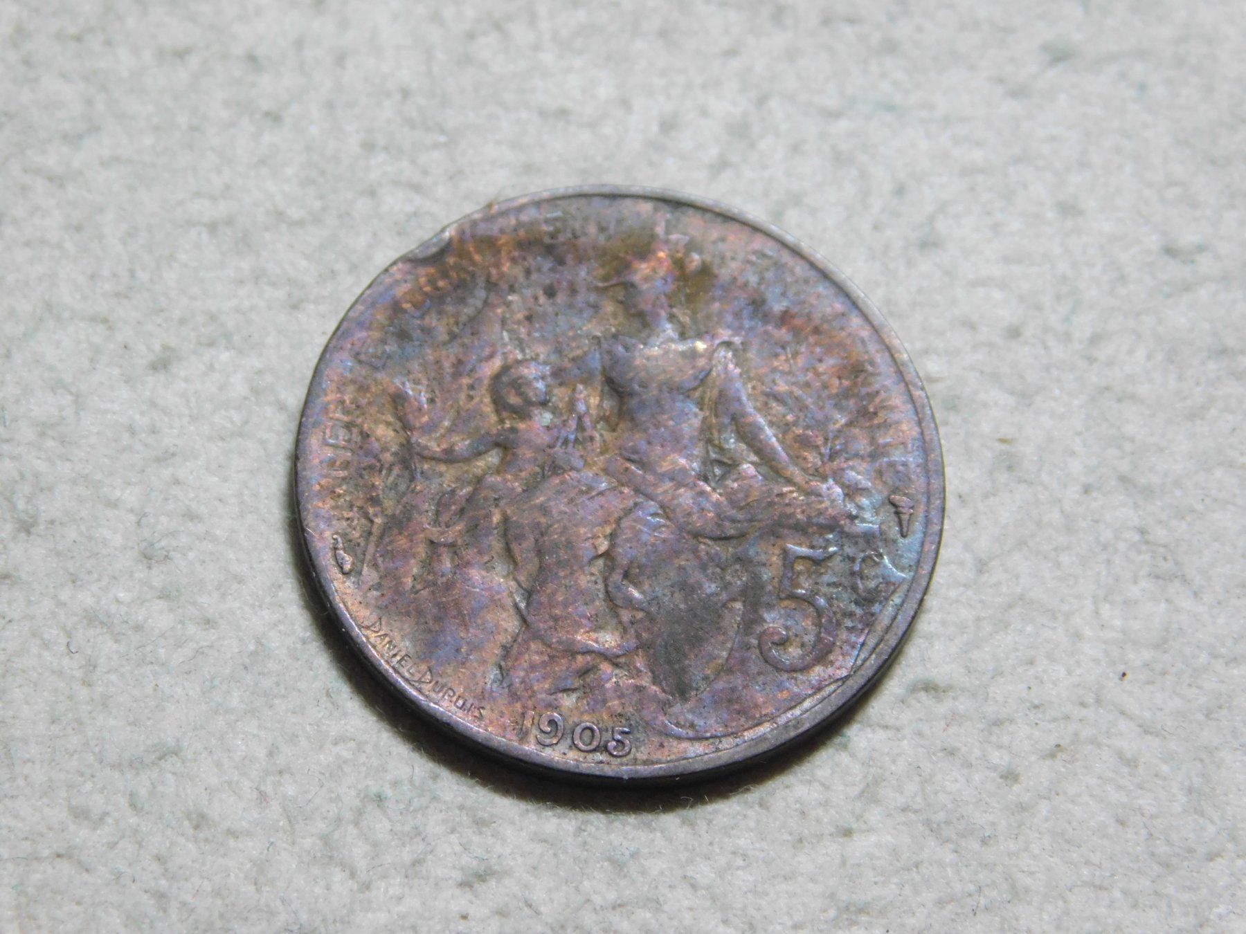 Tutti le monete: 5 Centimes 1905, Frankreich, sehr schön – Nuovo (secondo la descrizione) da Solothurn venduto da Mi-cardo 3
