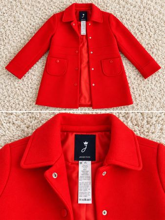 Jacadi Paris WollMantel rot Kinder 8 Jahre