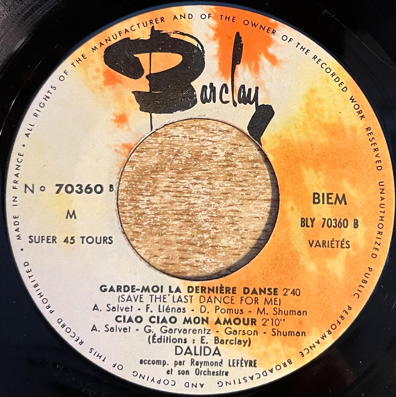 Schallplatten: DALIDA - LES MARRONS CHAUDS – Gebraucht aus Bussigny von vinyl-pas-cher 3