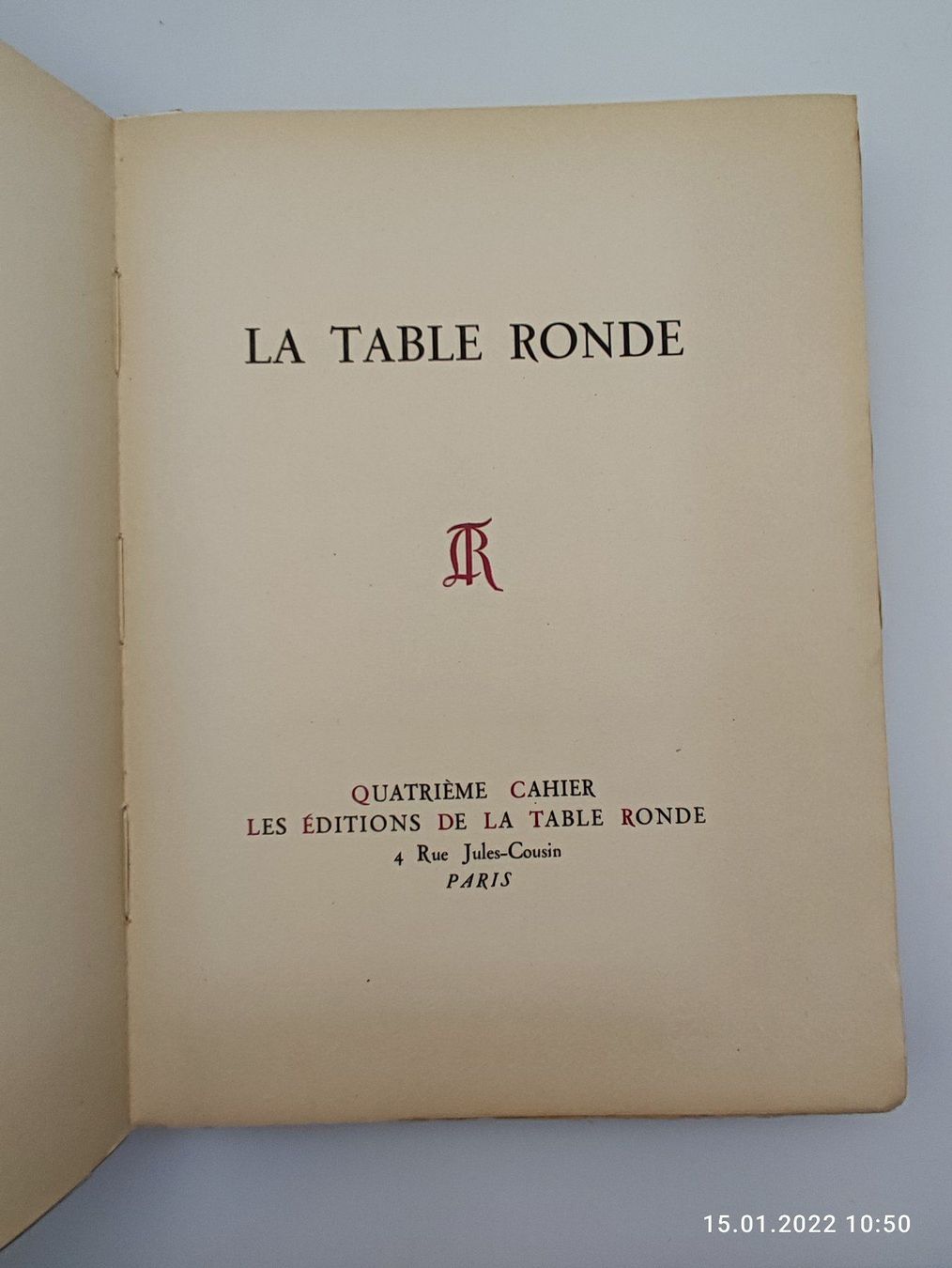 Libri: JACQUES VILLON - LA TABLE RONDE – Usato da Goldach venduto da Gaip 2