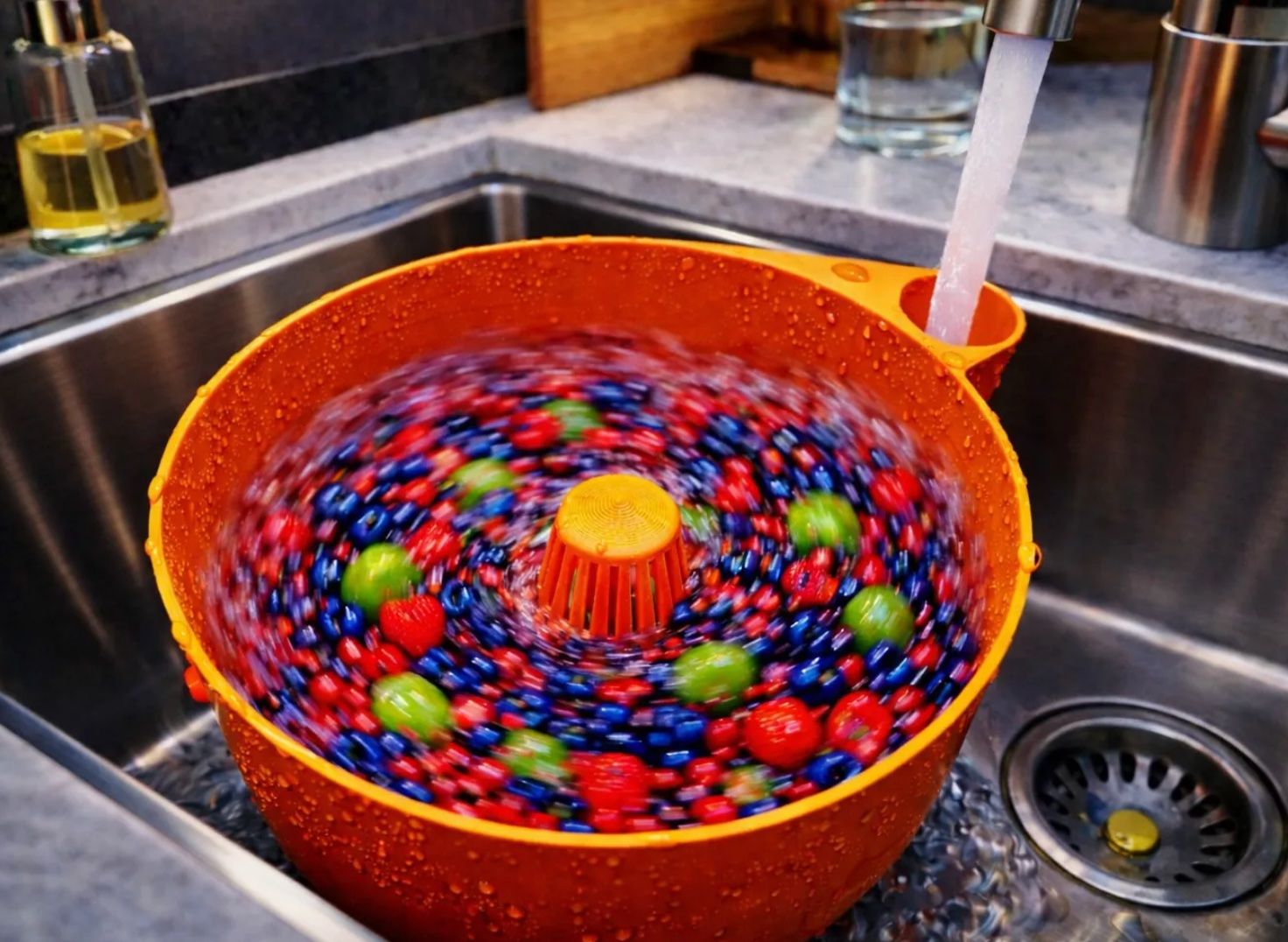 Ciotole: Fruit Spin – Drehende Fruchtschale – Nuovo e nell'imballaggio originale da Basel venduto da sch_98jl