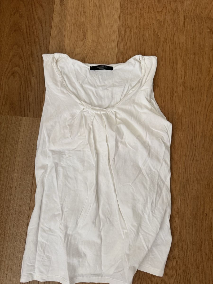 Max Mara Top: Max Mara Weekend, Basic T-Shirt weisse  – Usato da Solothurn venduto da jgu_xfz2