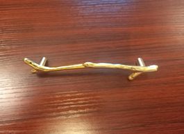 8x Möbelgriffen aus Goldzweigen 96mm / Poignée meuble arbre