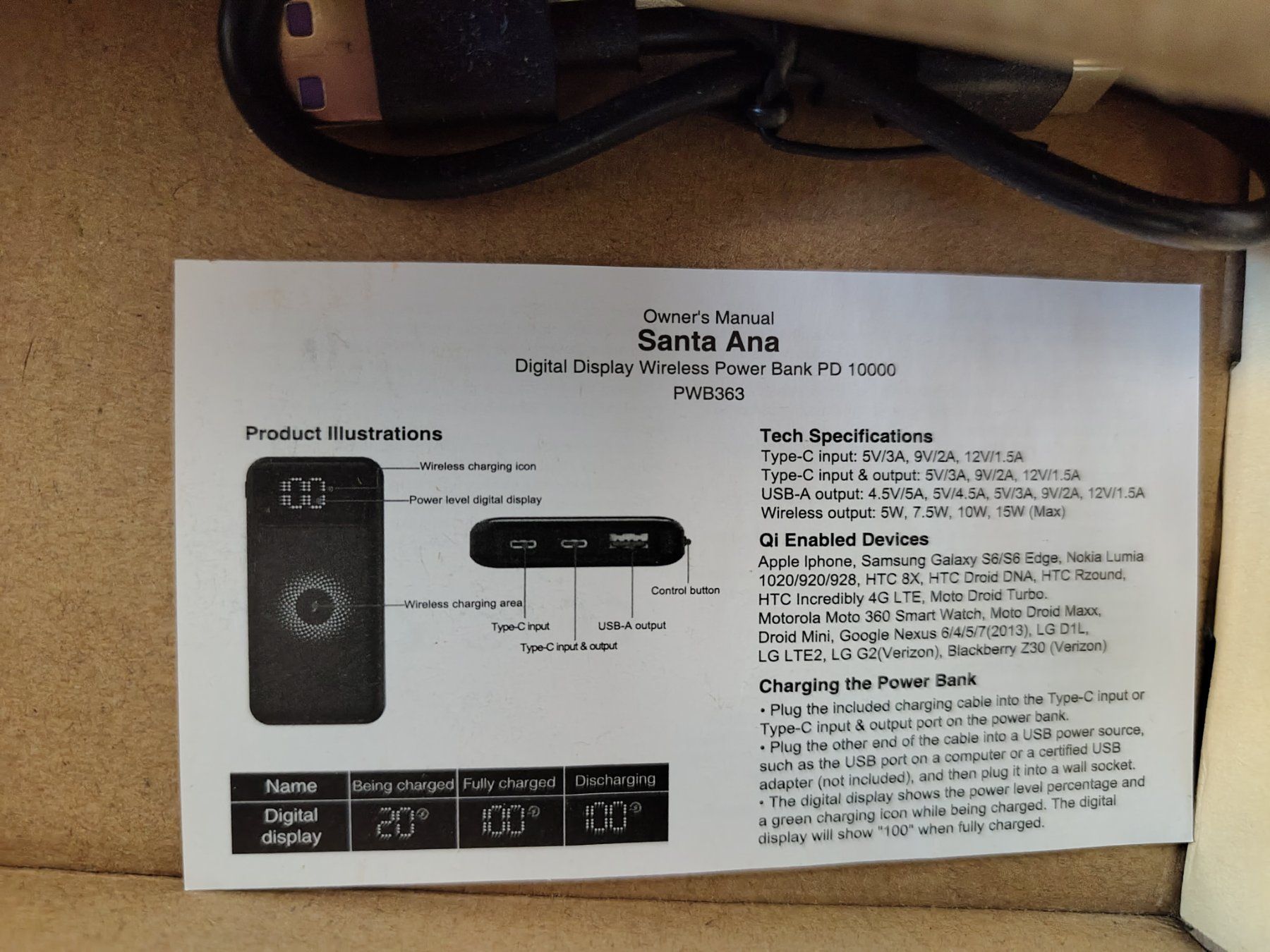 Batterie: Powerbank 10000 mAh, wireless 15 W – Usato da Basel venduto da emiliano_zapata 3