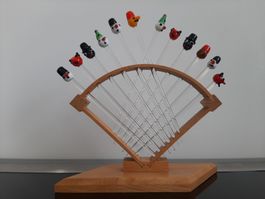 50er 60er Jahre Vintage Cocktailspiesse Ständer Lauscha Glas