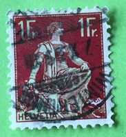 Helvetia mit Schwert  mit Stempel    