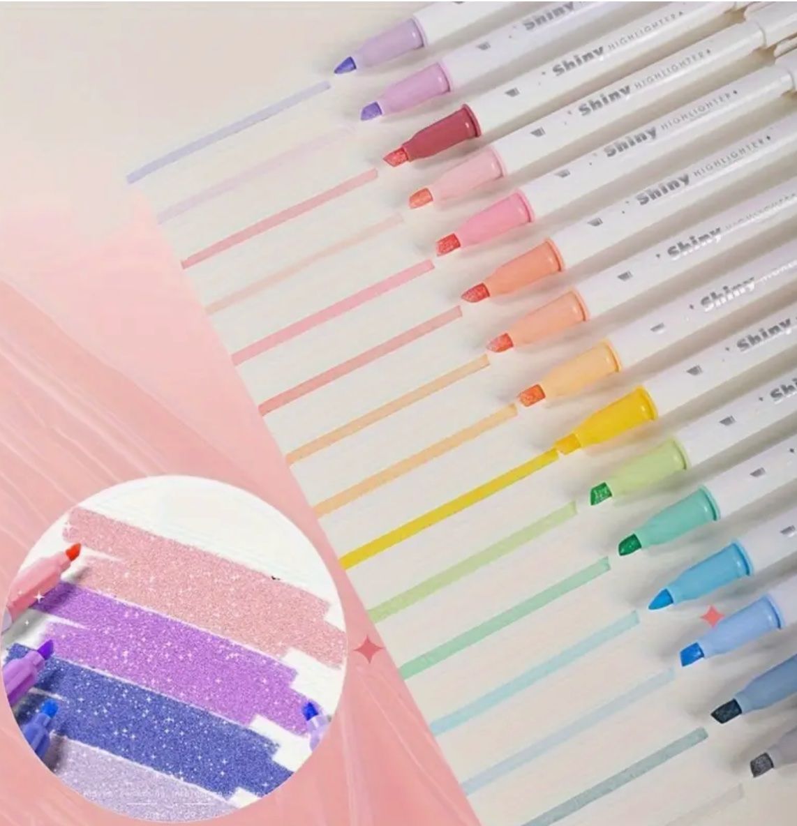Penna & Evidenziatori: 15er Pack Glitter / Highlighter /Schimmer Marker – Nuovo e nell'imballaggio originale da Frenkendorf venduto da jazzplatten 3