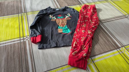 Weihnachts Pyjama - Rentier - zweiteilig - 110/116