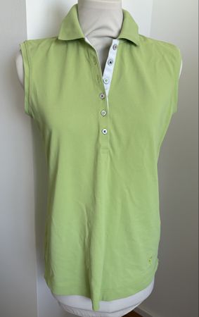 Tshirt Golf Sport armloss Poloshirt top Limette grün 38 M