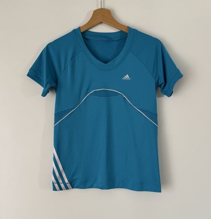 Adidas Damen Sport T-Shirt Gr. XS Türkis - Funktionsshirt
