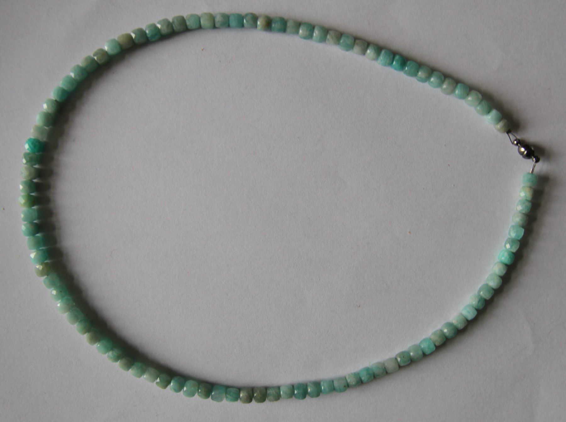 Catenine: NEU: Amazonit Würfel Kette Collier Magnetverschluss – Nuovo (secondo la descrizione) da Matten b. Interl venduto da EdelsteineInterlaken 3