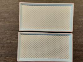 2 Stück Platten interio rosa Herzen neu