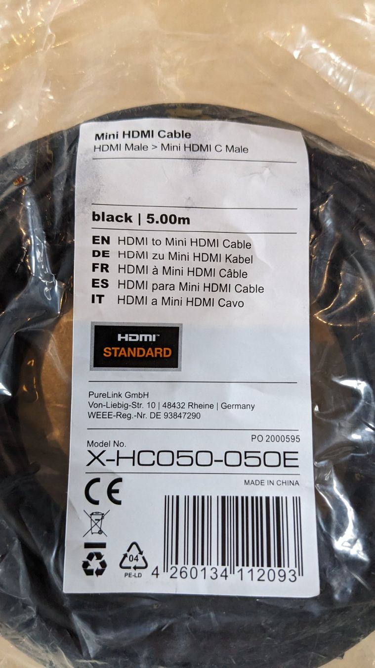 Cavi: Kabel HDMI auf mini HDMI (C) – Nuovo e nell'imballaggio originale da Siebnen venduto da Ironcobra8 1
