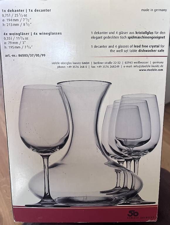 Caraffe: Dekanter Weinkaraffe – Usato da Wenslingen venduto da Corrinella 3