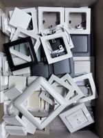 Schalterrahmen und -elemente Konvolut Weiss Schwarz Grau