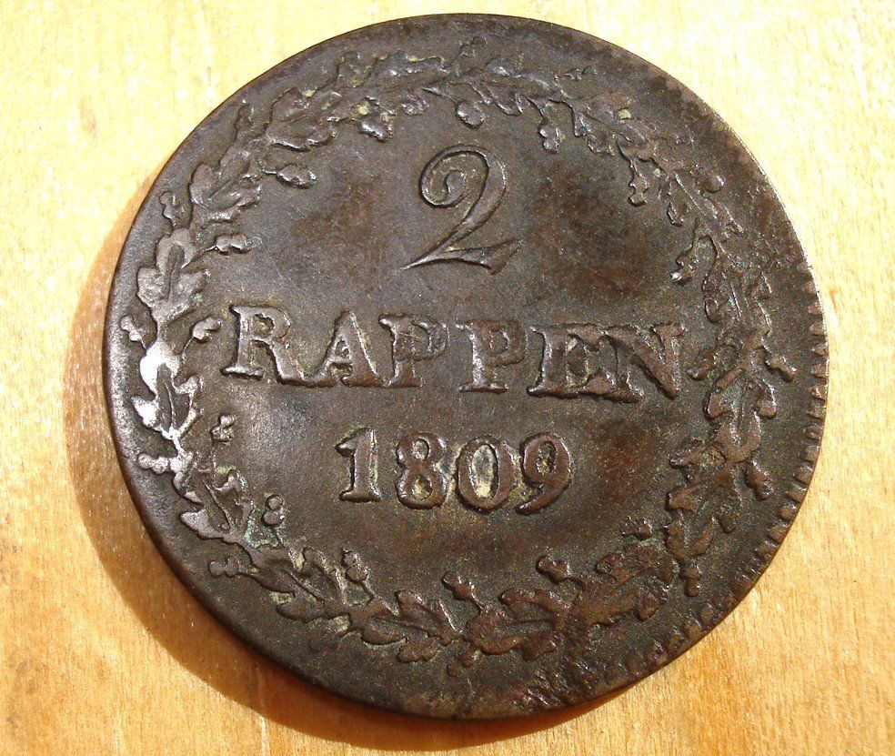 Tutti le monete: (D3) Bern 2 Rappen 1809 – Usato da Erlach venduto da Net-Coins 1