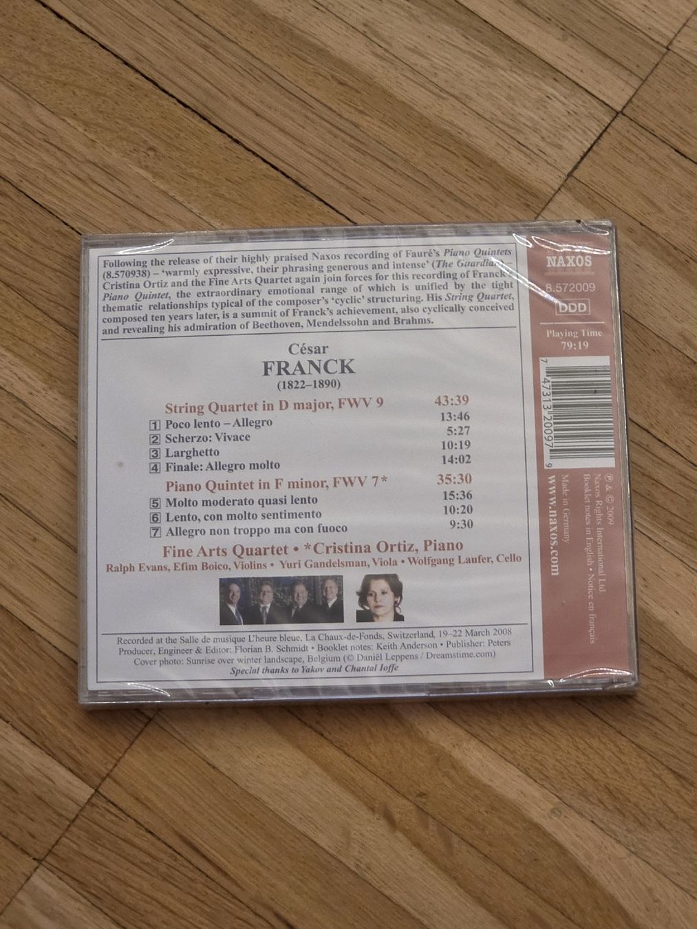 CD: Neue CD: Cesar Franck: String Quartet Piano Quintet – Nuovo e nell'imballaggio originale da Aesch BL venduto da immon 1