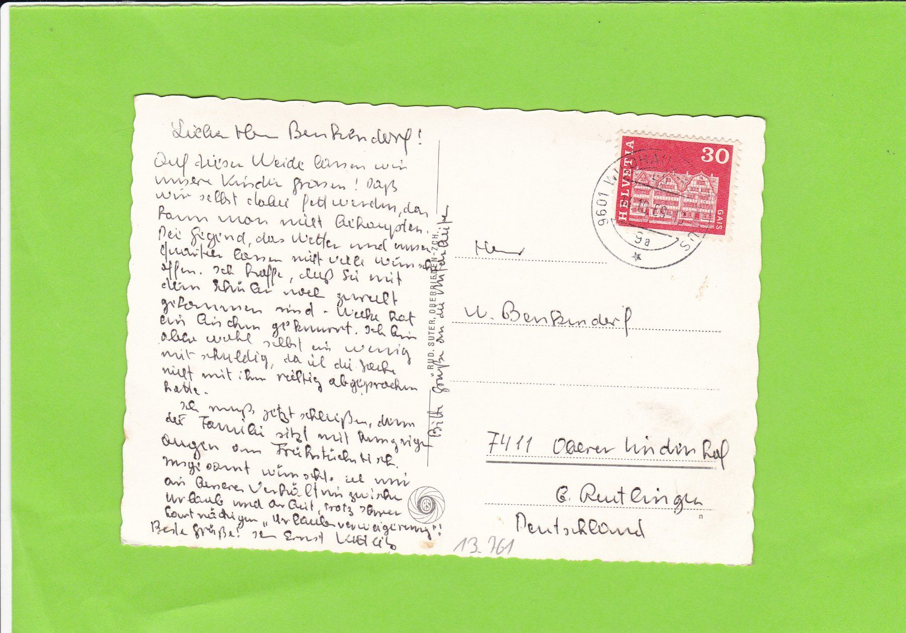Cartoline postali: Obertoggenburg-Aelpli – Usato da St. Peterzell venduto da neckertal 1