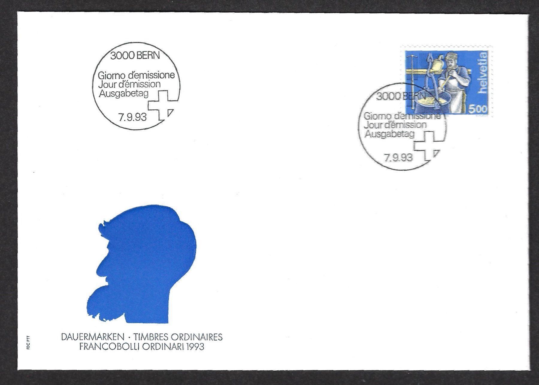 Tutti i francobolli: Dauermarken 7.9.1993, Ersttagsbrief – Usato da Luzern venduto da Einh0rn