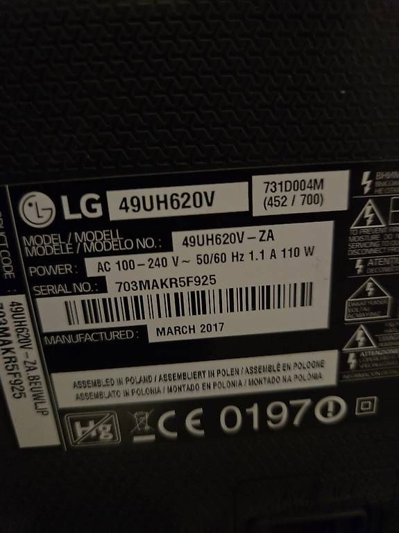 LG Televisori: Smart TV LG  49 pouces – Usato da Sierre venduto da Cir_ccx2 1