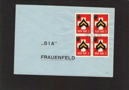 #Ganzsache RDF. BAT. 3 , gel. Radfahrer KP. I/3