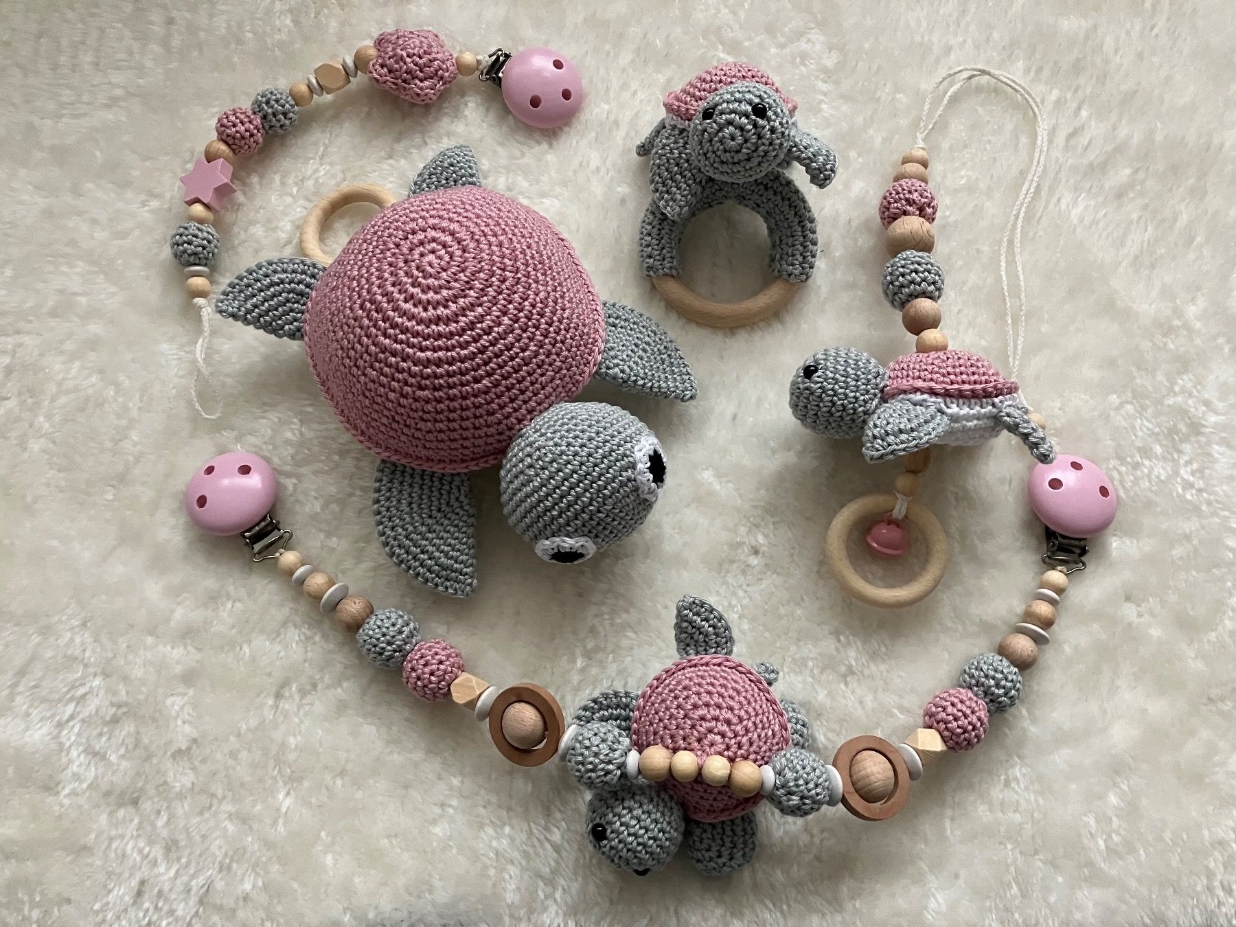 Catenine: Schildkrötenset rosa – Nuovo (secondo la descrizione) da Chur venduto da Handkreativ