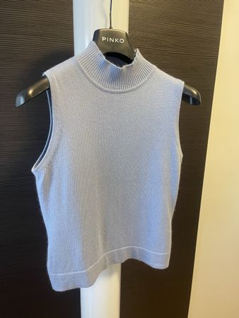 Weste Rollkragen Blau L
