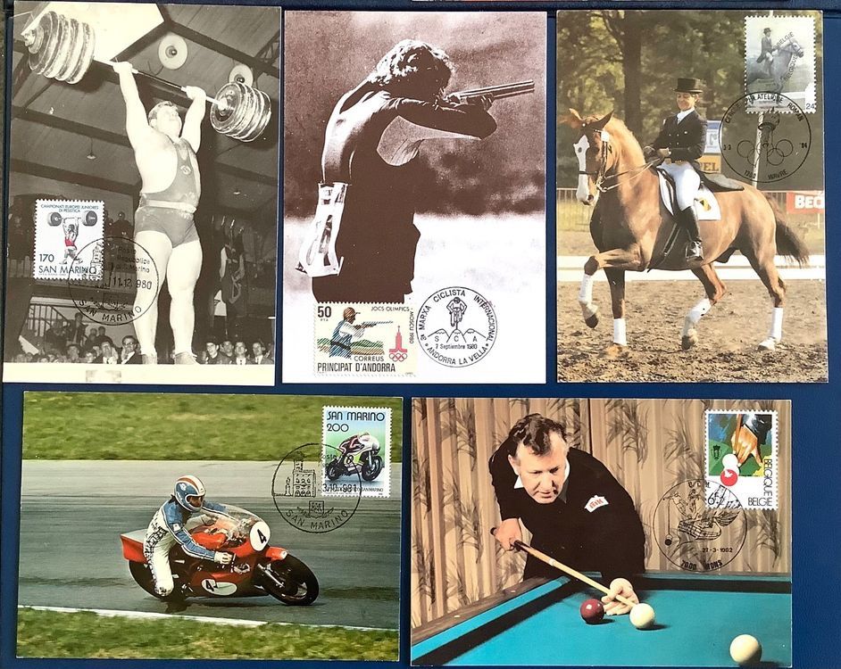 Alle Briefmarken: 1970-92 / 10 Maximumkarten Sport - Div.Länder – Neu (gemäss Beschreibung) aus Liestal von Skunk02 2
