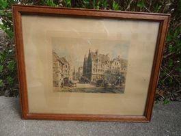 Bild aus Hausräumung Mass 37cm X 30cm mit Rahmen signiert