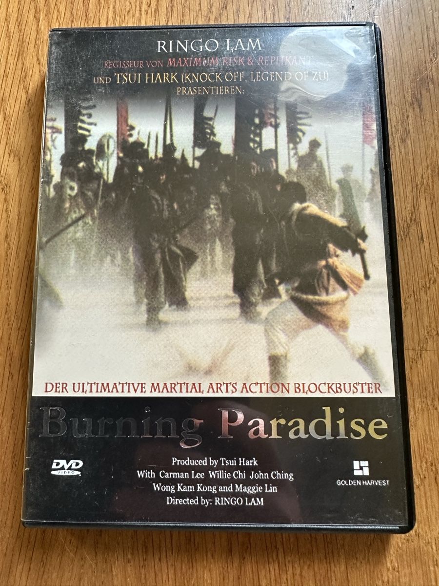 Tutti i DVDs: Burning Paradies, DVD, Tsui Hawk ￼ – Usato da Benken ZH venduto da Audi-erich
