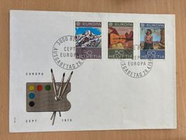 Schweiz 1975 Satz Europa CEPT Kunst ill. Ersttagsbrief