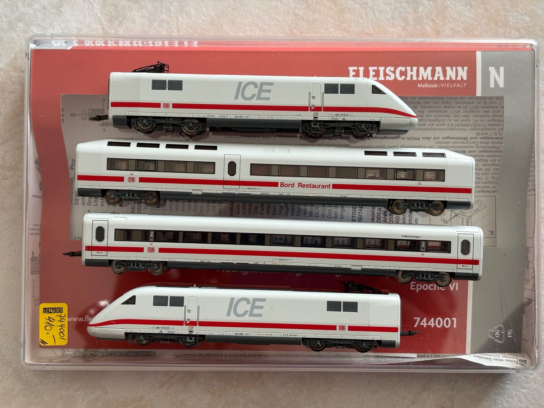 Fleischmann Modellini di ferrovie: Fleischmann 744001 ICE DB 4 Stück – Nuovo (secondo la descrizione) da Hauterive NE venduto da eriamch