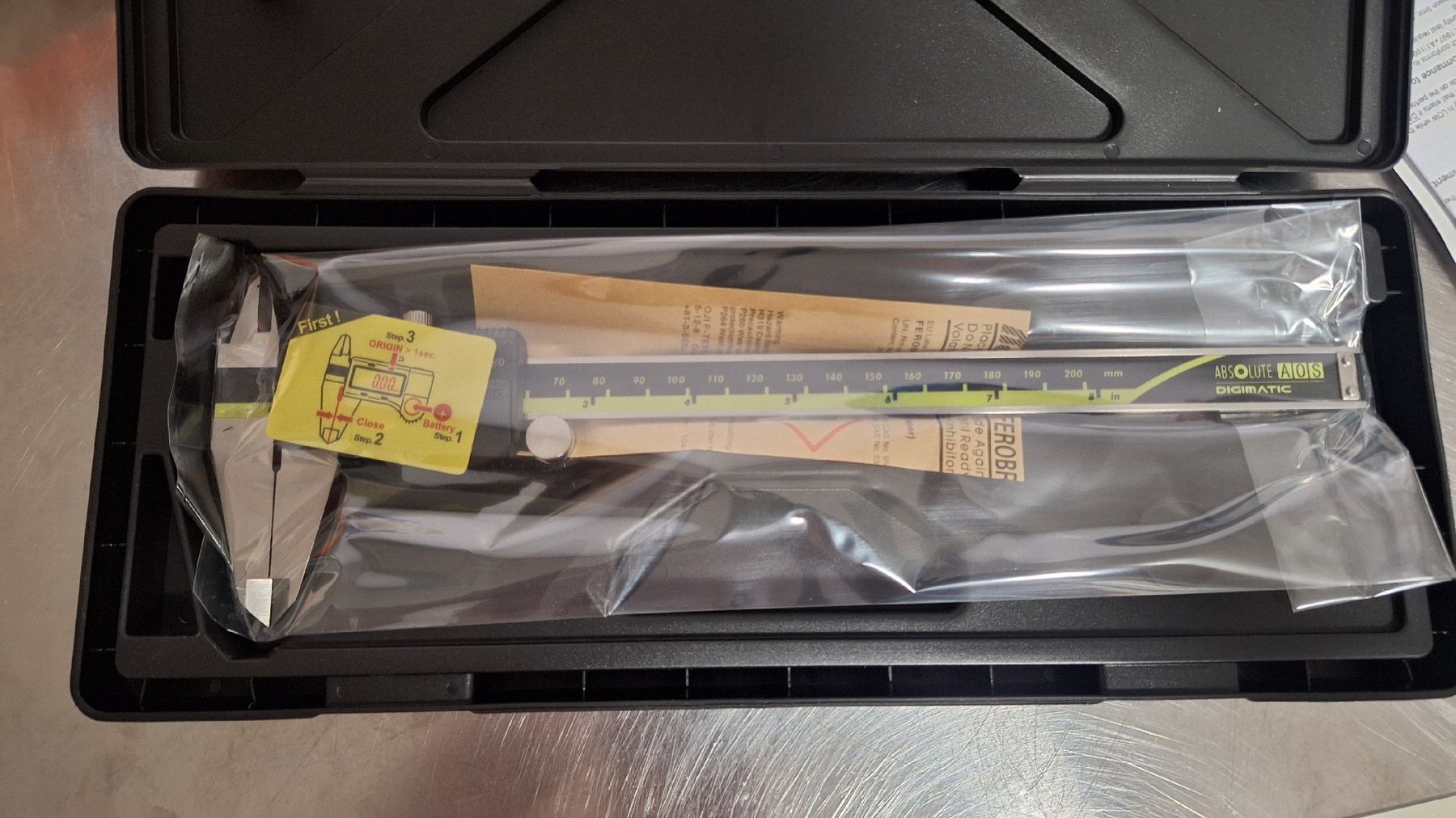 Mitutoyo Misurare: Mitutoyo Digimatic Messschieber 200mm NEU – Nuovo e nell'imballaggio originale da Langenthal venduto da Physycer0 1