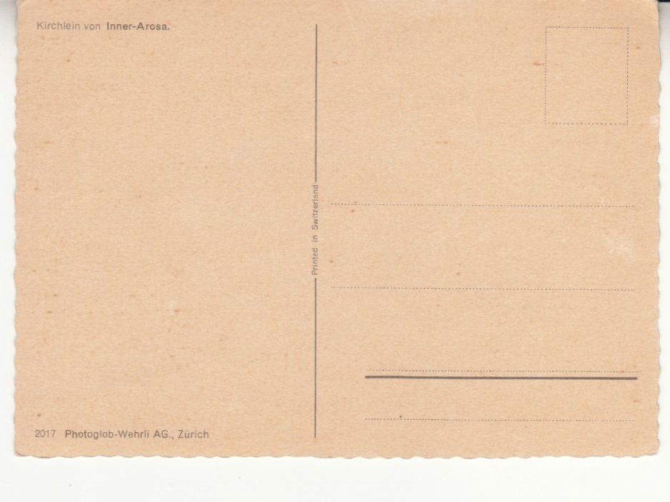 Cartes postales: Inner Arosa ca. 1960 – D'occasion à Bürglen TG par StampGraf 1