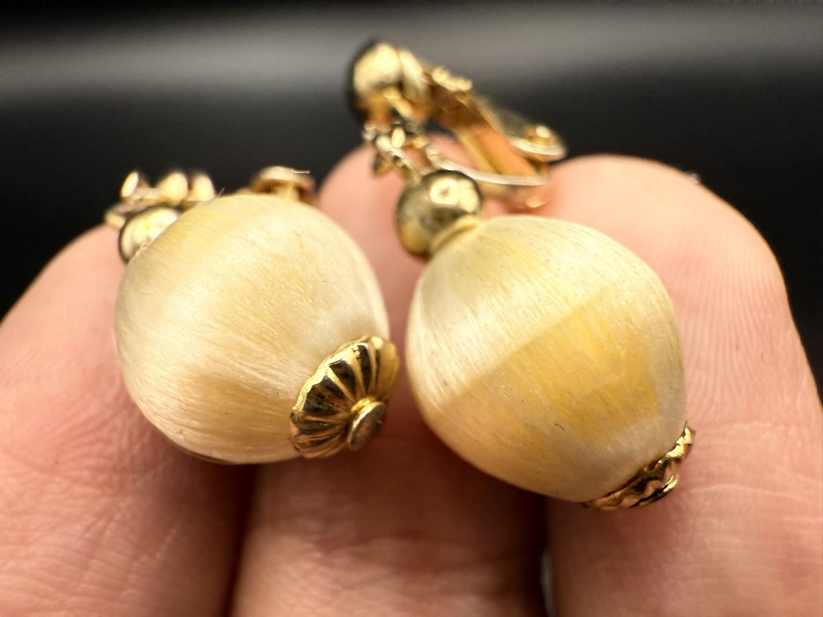 Orecchini pendenti & Orecchini a lobo: Vintage Goldfarbene Ohrringe – Usato da Lamone venduto da LaCantinaMagica 3