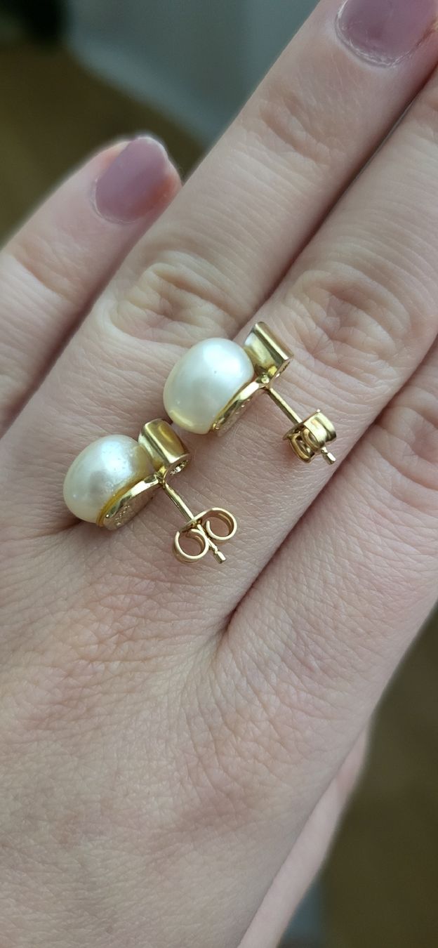 Boucles d'oreille: Fantastische Perlenohrstecker mit Brillanten  – Neuf (Voir description) à Unterägeri par Altgoldschmuck 6