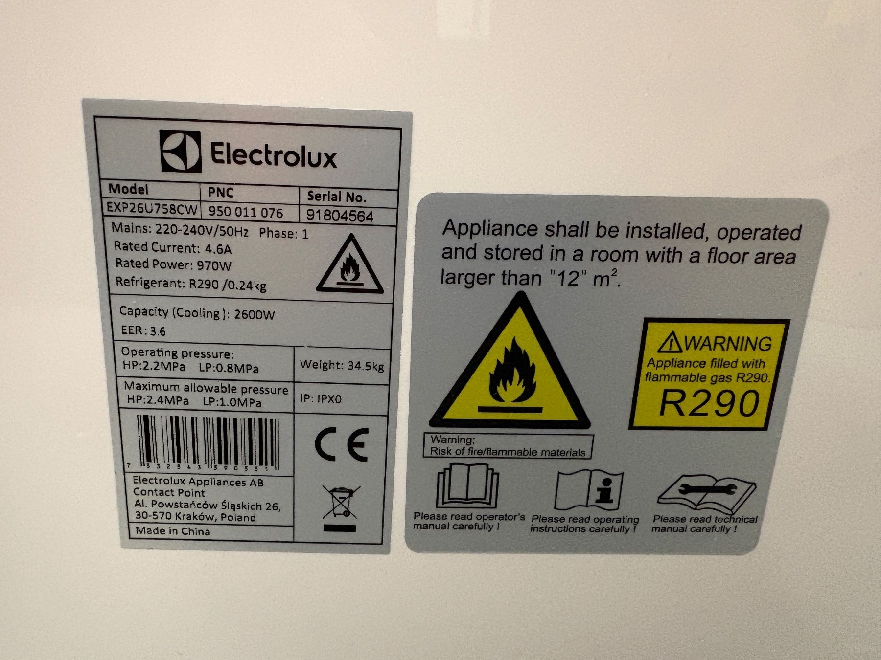 Electrolux Condizionatori: Electrolux Chill Flex Pro Gold EXP26U758CW – Usato da Allschwil venduto da CyberEarth 3